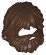 Minifigure, Hair Shaggy with Beard and Mouth Hole