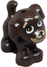 Dog, Friends Style, Puppy, Standing with Medium Nougat Eyes, Black Nose and Mouth, Nougat Muzzle and Eyebrows Pattern (Maple)
