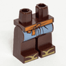 Hips and Legs with Medium Nougat Sash, Sand Blue Coattails and Dark Tan Zori Sandals Pattern