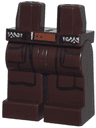 Hips and Legs with Coat Ends, Pockets, Black and White Waistband, and Dark Orange Belt Pattern