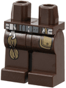 Hips and Legs with Dark Bluish Gray Belt, Silver Trim and Carabiner, Dark Tan Pouch and Wound Rope Pattern