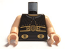 Torso Armor Ribbed with Disk and Two Buckles Pattern / Light Nougat Arms / Light Nougat Hands