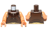 Torso SW Gungan Vest with Gold Belt Front and Back Pattern / Nougat Arms / Nougat Hands