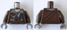 Torso PotC Stitched Jacket over Dark Bluish Gray Shirt Pattern / Dark Brown Arms / Dark Bluish Gray Hands