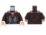 Torso LotR Coat with Evenstar Pendant, Double Button Shirt and Belt Pattern (Aragorn) / Dark Brown Arms / Light Nougat Hands