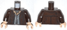 Torso Jacket with Dark Bluish Gray Vest and Dark Tan Ascot Pattern / Dark Brown Arms / Light Nougat Hands