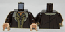 Torso LotR Coat with Tan Fur Trim and 2 Shirts Pattern / Dark Brown Arms / Light Nougat Hands