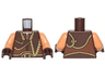 Torso SW Gungan Vest with Gold Trim Front and Back Pattern / Nougat Arms / Dark Brown Hands