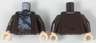 Torso SW Robe with Dark Bluish Gray Tunic, Necklace, Crossbelt and Belt with Gadgets Pattern / Dark Brown Arms / Light Nougat Hands