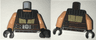 Torso SW Jedi Robe, Belt with Silver Buckle, Black Collar Pattern (Quinlan Vos) / Nougat Arms / Black Hands
