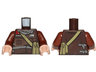 Torso SW Jacket with Dark Bluish Gray Scarf and Dark Tan Pocket Device Pattern (Rebel Trooper) / Reddish Brown Arms / Light Nougat Hands