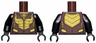 Torso Female Gold Armor with Totem Necklace Pattern (Vixen) / Black Arms / Black Hands