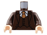 Torso Suit Jacket and Vest, White Collar Shirt, Dark Orange Tie with White Polka Dots Pattern / Dark Brown Arms / Light Nougat Hands