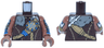 Torso Leather Armor, Dark Tan Straps and Emblem with Blue Wrap, Dark Bluish Gray Fur Collar, White Shoulder Plates Pattern / Medium Brown Arms with Armor Plates, Wrappings, Fur Trim Pattern / Medium Brown Hands