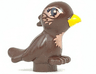 Bird, Friends Style with Bright Light Orange Beak and Copper Chest and Eyes Pattern