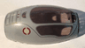 Windscreen 10 x 6 x 3 Bubble Canopy Double Tapered with Square Front Cutout with Light Bluish Gray Jedi Starfighter, Handle and Two Red Triangles on Top Pattern