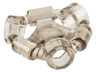 Minifigure, Weapon Holder Ring with 3 Bars and 3 Bar Holes (Ninjago Aeroblade Center) - Hollow Stud