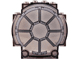 Windscreen 3 x 6 x 5 Bubble with SW 8 Spoke Radial Light Gray Thin Lines Pattern