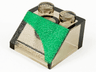 Slope 45 2 x 2 with Green Inverse Curve Pattern Model Left Side