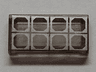 Tile 1 x 2 with 8 Silver Octagon Outlines Pattern