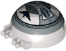 Windscreen 6 x 6 x 3 Canopy Dome Half Sphere with Dual 2 Fingers with SW Droid Tri-Fighter Dark Blue Small Triangles Pattern
