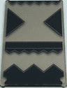 Glass for Window 1 x 4 x 6 with Black Triangles and Geometric Designs with Gray Lines Pattern