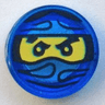 Tile, Round 1 x 1 with Ninjago Trapped Jay Pattern