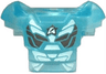 Minifigure Armor Space with Shoulder Protection and 2 Clips with Dark Gray and White Armor Plates and Ultra Agents Logo Pattern