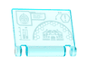 Minifigure, Utensil Book Cover with Computer Screen, White S.W.O.R.D. Logo, Hex Diagram Pattern