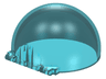 Windscreen 6 x 6 x 3 Canopy Dome Half Sphere with Hinge