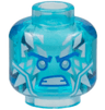 Minifigure, Head Dark Azure Eyebrows, Silver Eyes, White Teeth, Ice on Forehead and Cheeks, Scowl Pattern