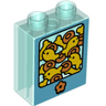 Duplo, Brick 1 x 2 x 2 with Fish Tank Pattern