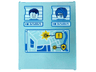 Glass for Window 1 x 6 x 6 Flat Front with Yellow, Blue and White GPS Map Screen and 2 Crook Minifigures Pattern