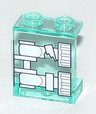 Panel 1 x 2 x 2 - Hollow Studs with White Minifigure Skeleton Legs with Broken Knee X-Ray Pattern