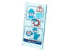 Glass for Window 1 x 4 x 6 with Medium Azure, Red and White Warning Screen, Green Goblin with Pizza Pattern