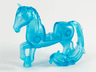 Horse, Mini Doll Style with 2 x 2 Cutout, Long Swooshy Tail with Metallic Light Blue Eyes Pattern (Disney Nokk)