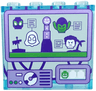 Panel 1 x 4 x 3 with Side Supports - Hollow Studs with Miles Morales, Green Goblin, Ghost-Spider, and Sandman Heads and Lighthouse on Control Screen Pattern