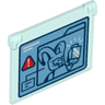 Glass for Window 1 x 4 x 3 - Opening with Loki with Tesseract On Video Screen and Triangle Warning Pattern