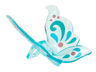 Minifigure Wings Insect Butterfly Pointed with Neck Bracket with Dark Turquoise, Dark Azure, Coral Swirls Pattern