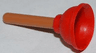 Minifigure, Utensil Plunger with Molded Flexible Rubber Red Cup Pattern