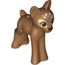 Deer, Friends Style, Baby Fawn with Black Nose, Brown Eyes and White Spots Pattern