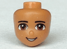 Mini Doll, Head Friends with Brown Eyes, Black Lips and Open Mouth Pattern