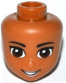 Mini Doll, Head Friends with Brown Eyes, Bright Pink Lips and Open Mouth Pattern
