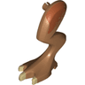 Dinosaur Leg Large (Rear) Stygimoloch Left with Pin, Tan Claws and Dark Orange Blotch Pattern