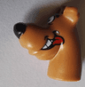 Dog Head Great Dane Scooby-Doo with Black Nose, Smile on Both Sides and Tongue Pattern