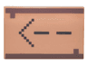 Tile 2 x 3 with Black Minecraft Arrow and Dark Brown Squares and Lines Pattern
