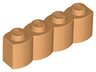 Brick, Modified 1 x 4 with Log Profile