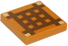 Tile 2 x 2 with Dark Brown Minecraft Crafting Table Grid Pattern