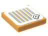 Tile 2 x 2 with Super Mario Scanner Code Monty Mole Pattern (Sticker) - Sets 40414 / 71363 / 71406