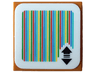 Tile 2 x 2 with Super Mario Scanner Code Double Arrows Pattern (Sticker) - Set 71408